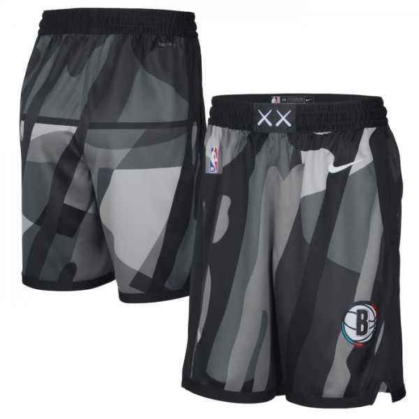 Brooklyn Nets NBA Shorts Nike 2024-25 City Edition Swingman - Herren Brooklyn Nets NBA Shorts Nike 2024-25 City Edition Swingman - Herren